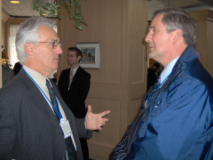 Aime Dimatteo, Executive Director, NOHFC with Carl Seibel, Telecom Officer, FedNor