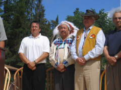 Ontario Regional Chief Angus Toulouse, NAN Grand Chief
Stan Beardy, Leuteniant Governer James Bartleman, National Chief Phil
F