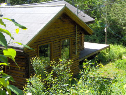 The back of the house and porch