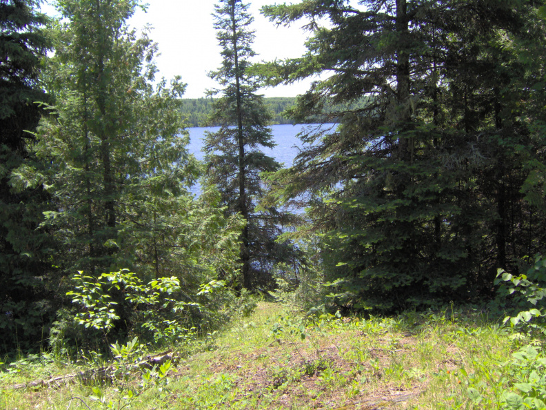 Looking out on Abram Lake from the clearing