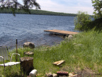 The fire pit and permanent dock