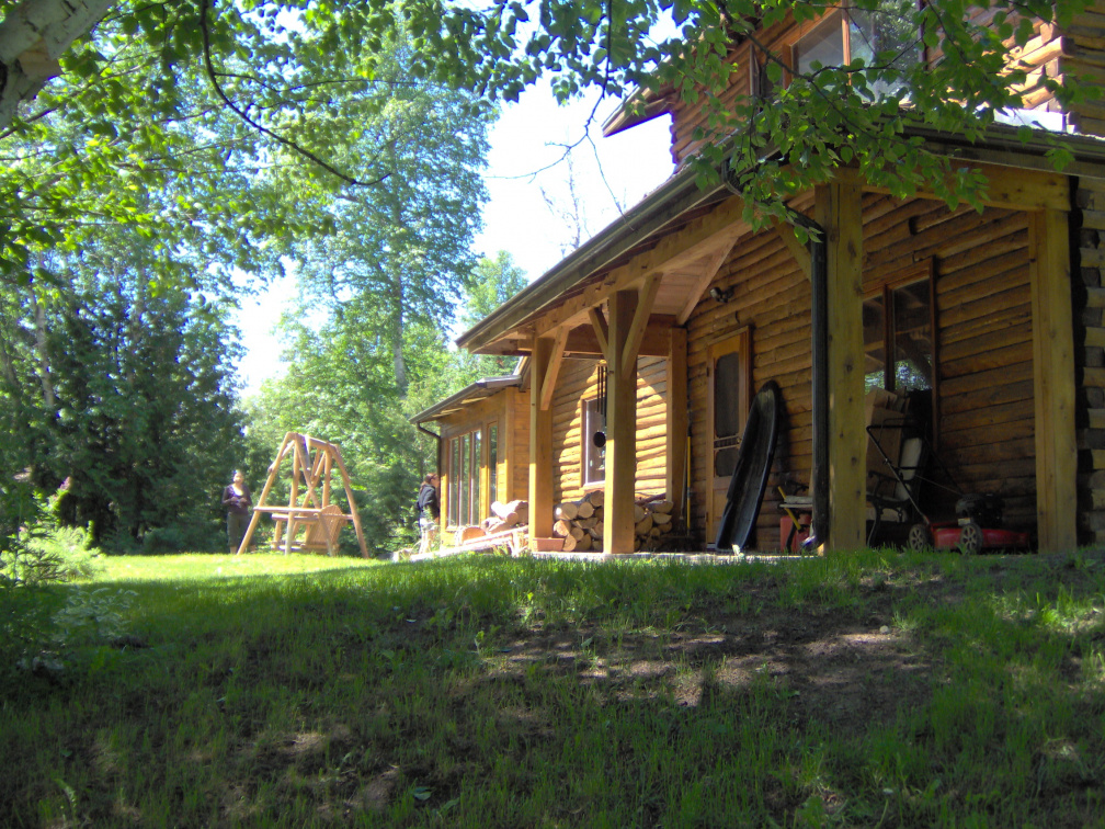 The front post and beam porch