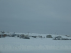 Travelling on the ice road over to the community of Dettah