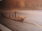Picture of the moose hide boat being used on the river