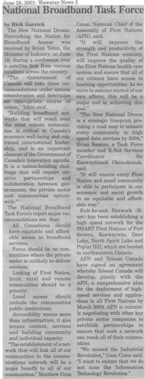 Wawatay New - June 28, 2001