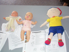 Here are a few of the doll's that will be used in aiding the learning process of CPR'ing infants.