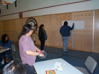 and here here's Raymond picking out the hats and Dusty Kakegamic writing the names on the board
