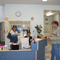 The reception area at the day care center.