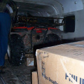 Blair Electronics equipment loaded into a Wasaya charter.