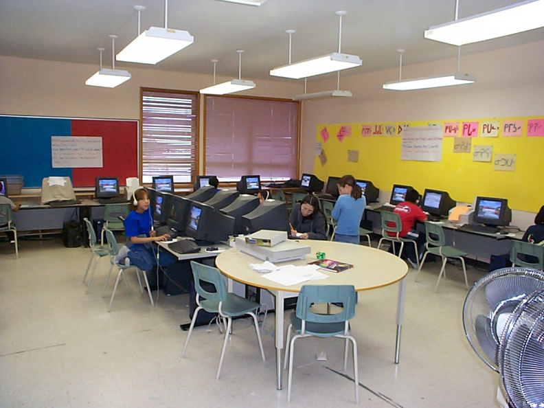 The IBM lab being used by students.