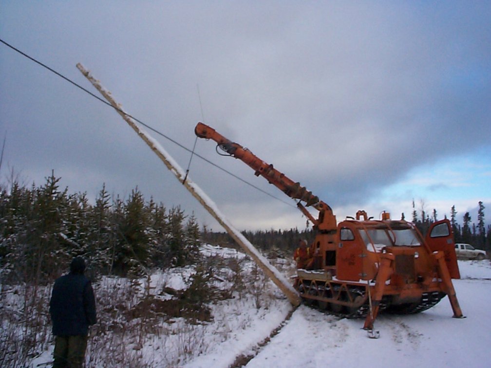 Raising of the pole.