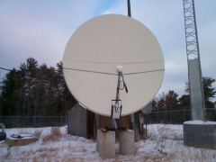The C-Band dish in Sioux Lookout with the new Linkway system installed on Nov 13, 2002