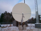 The C-Band dish in Sioux Lookout with the new Linkway system installed on Nov 13, 2002