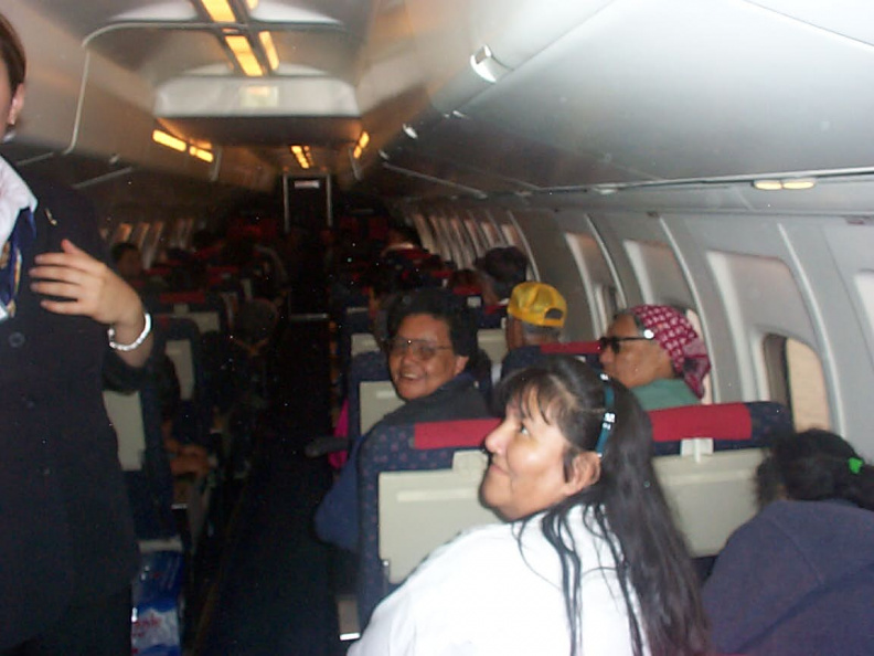 a view from inside the airplane