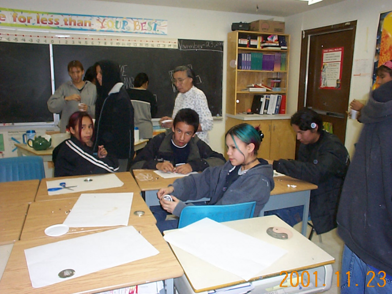 More grade 9er's grating &quot;weekesh&quot; into a fine powder.