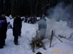 Getting the fire started in preparation for our &quot;No special occasion&quot; wiener roast....*grinz*