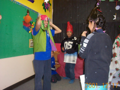 The Grade 6 class presented a story of how the Grinch stole Christmas.....