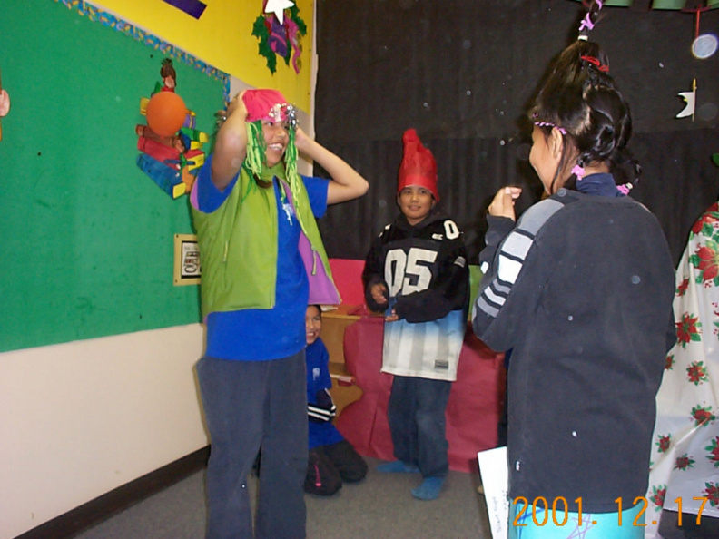 The Grade 6 class presented a story of how the Grinch stole Christmas.....