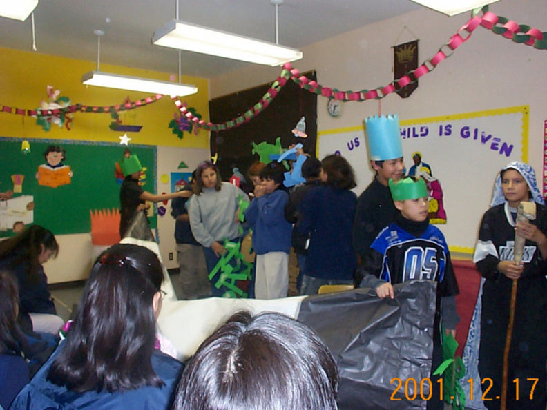 The Grade 7's take their bows after their Shadow Play.