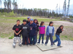 And here we have some students helping with earth day,
