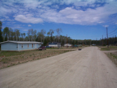 Just a shot of Keewaywin road. Some of the garbage has been picked up already
