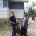 Darren Fiddler who works at the Keewaywin School and Shayne Dunsford.
