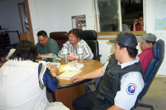 Our chief and council, plus our constable Wayne M. helping with the evacuation proceedings.