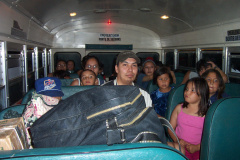 And here we have a full bus load. A total of forty people left last night.