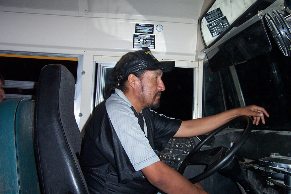 Lester Pascal at the wheel, making one of the trips