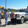 another shot of the people that are helping with the evacuation procedures.
