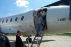 Here we have our Chief John McKay checking out the plane that will take his community people out to safety