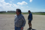 This is our chief of Keewaywin and behind him is the MNR worker Christian Morrisseau.