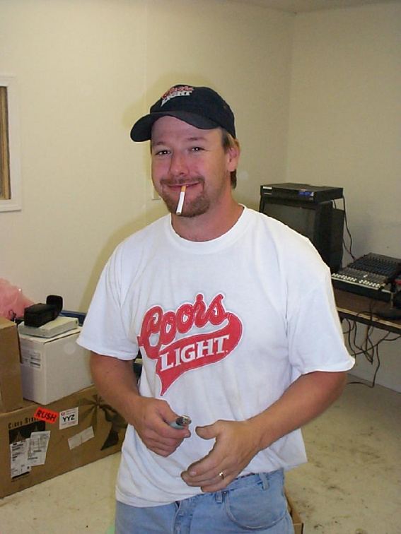 Yvan from Blair Electronics taking a break and happy to see things working.