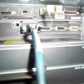 The other end of the cabe connected to port 0 of the port adapter card. The 2 screws on the cable should be tightened hand tight