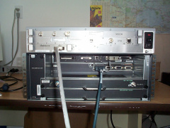 The router and Linkway terminal connected by frame-relay.