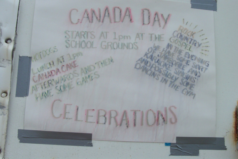 And another anouncement of our Canada's Day celebration
