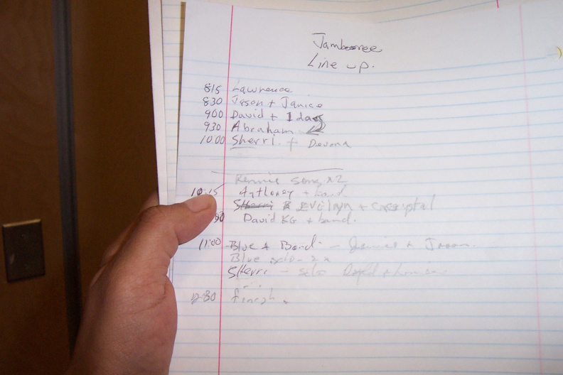 Heres Lawrences handwriting, his agenda for the evening