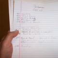 Heres Lawrences handwriting, his agenda for the evening