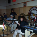 A veiw of the Jamboree house band with Sherry and Abraham on stage