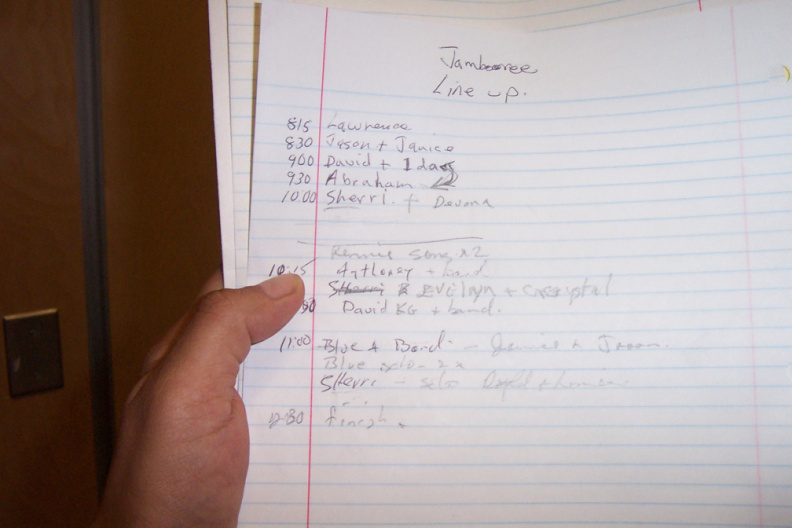Heres Lawrences handwriting, his agenda for the evening