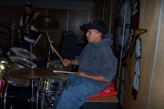 and here we have another shot of the drummer Anthony Kakegamic.