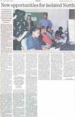 Ottawa Citizen - Oct 16, 2001 - Bob Nault in Keewaywin KiHS classroom