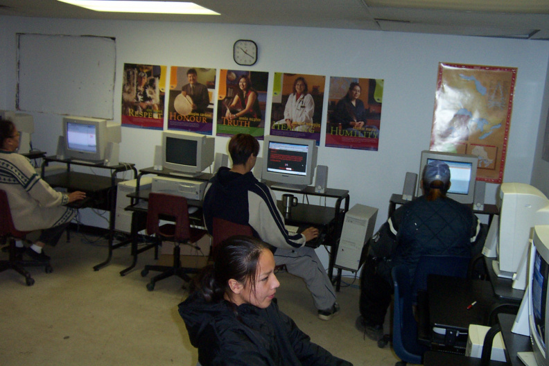 students and community members get a chance to use the tools that the e-centre has to offer