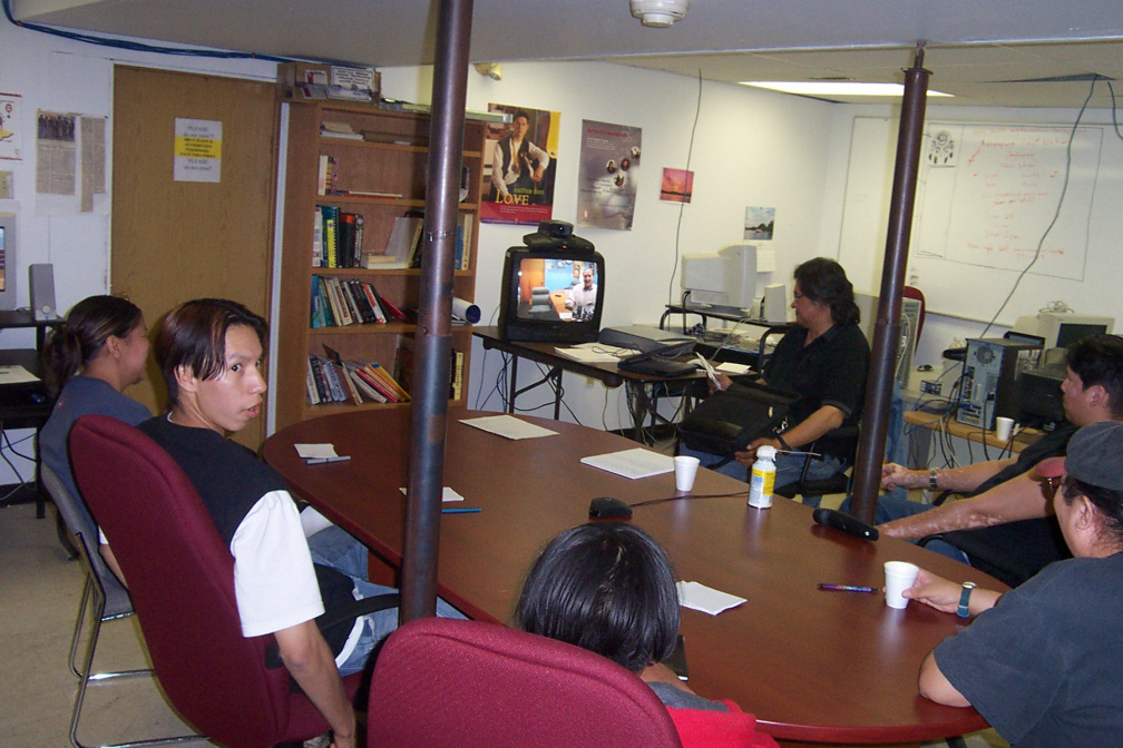 And here we have Brian on the screen. He dont like having his picture taken that much, not even when hes on video conferencing.