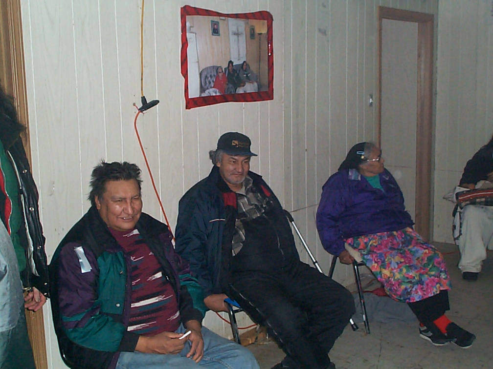 From right to left, Ted Rae, Wally Meekis and Sarah Kakegamic.