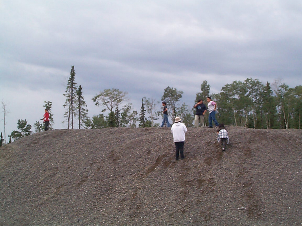At the sand-pit looking at the scenery.