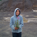 Here is Dancine Rae holding a Fire-Weed.