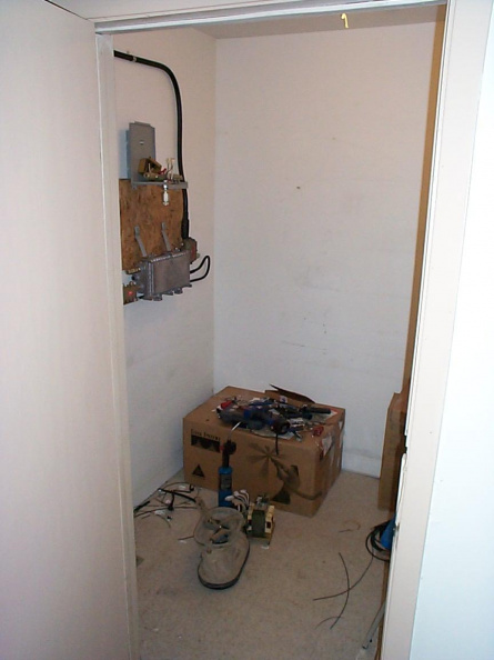 The room with the headend equipment upon my arrival on Nov 27, 2001.