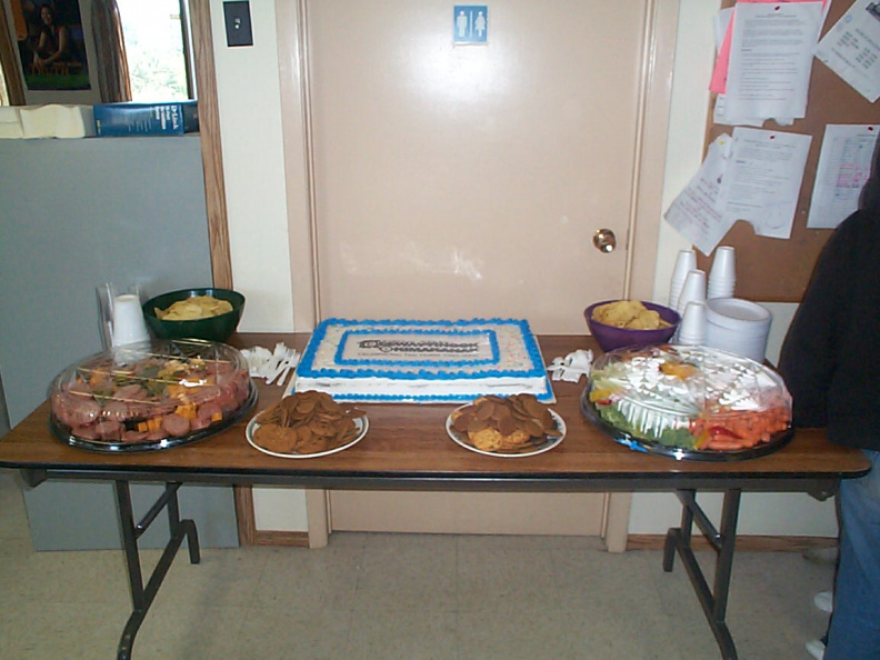 Here's a better shot of how we displayed our food at the E-Centre.