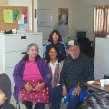 Here's a bit of a group photo with two of our elders and of course our E-Centre manager Darlene Rae.